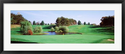 Framed Pond at a golf course, Baltimore Country Club, Baltimore, Maryland, USA Print