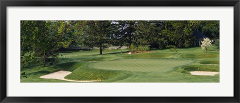 Framed Sand traps on the golf course at Baltimore Country Club, Baltimore Print