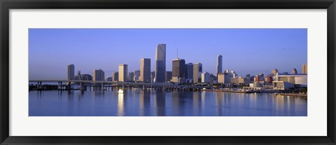 Framed Skyline Miami FL USA Print