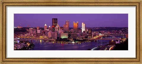 Framed Dusk Pittsburgh PA Print