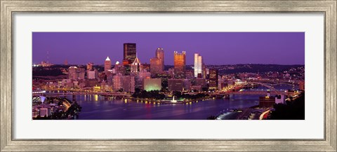 Framed Dusk Pittsburgh PA Print