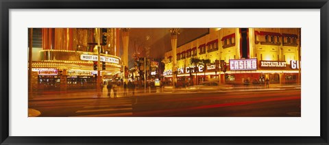 Framed Fremont Streeat at night, Las Vegas, Nevada Print