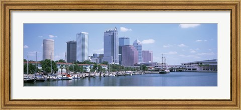 Framed Skyline &amp; Garrison Channel Marina Tampa FL USA Print