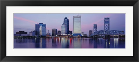 Framed Skyscrapers On The Waterfront, St. John&#39;s River, Jacksonville, Florida, USA Print