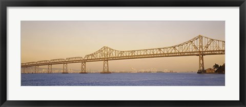 Framed Low angle view of a bridge, Bay Bridge, California, USA Print