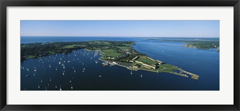 Framed Aerial view of a fortress, Fort Adams, Newport, Rhode Island, USA Print