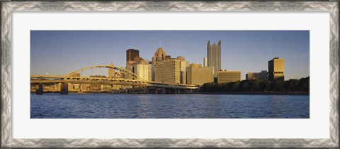 Framed Buildings and Bridge in Pittsburgh, Pennsylvania Print