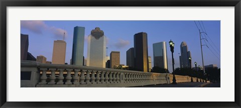 Framed Low Angle View Of Buildings, Houston, Texas, USA Print