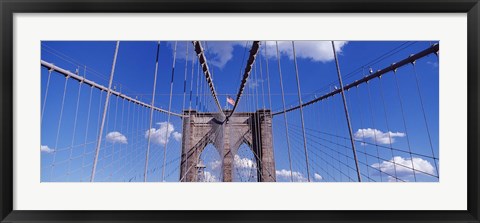 Framed Brooklyn Bridge Cables and Tower, New York City Print