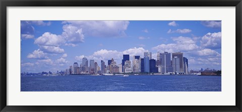 Framed Skyscrapers on the waterfront, Manhattan Print