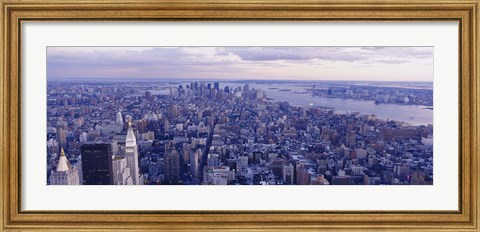 Framed Aerial View From Top Of Empire State Building, Manhattan, NYC, New York City, New York State, USA Print