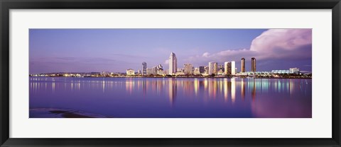Framed USA, California, San Diego, Financial district Print