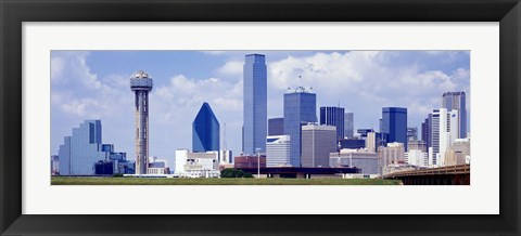 Framed Dallas, Texas Skyline (day) Print