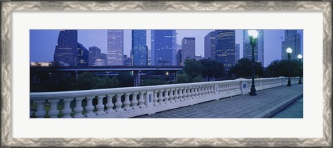 Framed Houston at dusk, Texas Print