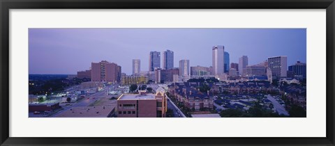 Framed High angle view of a city, Fort Worth, Texas, USA Print