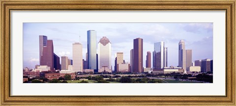 Framed Houston, Texas Skyline Print