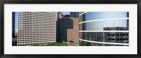 Framed Skyscraper windows in Houston, TX Print