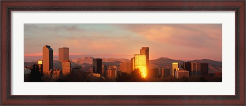Framed Denver skyline Print