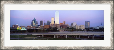 Framed Dallas on a cloudy day, TX Print