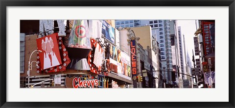 Framed Signs in Times Square, NYC Print