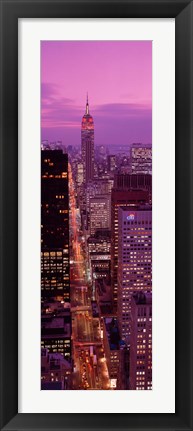 Framed High angle view of a city, Fifth Avenue, Midtown Manhattan, New York City, New York State, USA Print