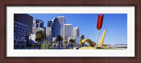 Framed USA, California, San Francisco, Claes Oldenburg sculpture Print