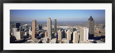 Framed Aerial view of Atlanta, Georgia Print