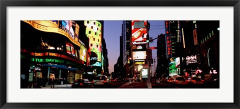 Framed Times Square, New York City at night Print