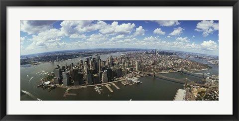 Framed Aerial View of New York City Print