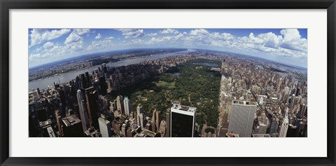 Framed Aerial View of New York City with Central Park Print