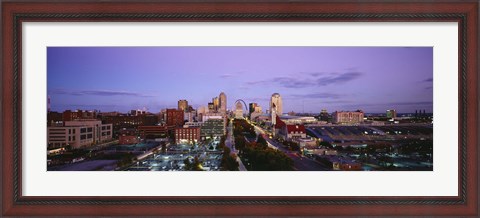 Framed St. Louis, Missouri at Dusk Print