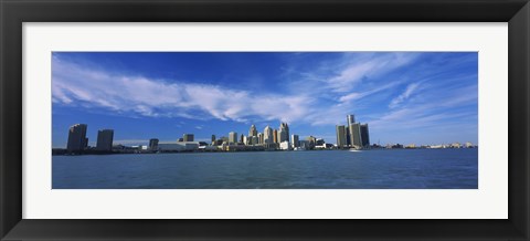 Framed Detroit Skyline Print