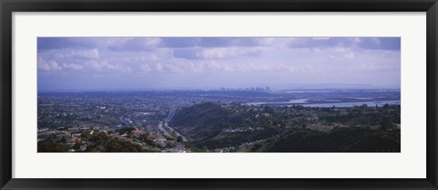 Framed High angle view of a bridge, Coronado Bridge, San Diego, California, USA Print