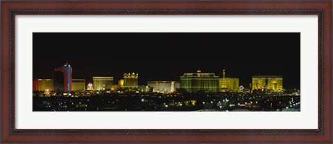 Framed Las Vegas, Nevada at night Print
