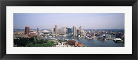 Framed Skyscrapers in a city, Baltimore, Maryland Print