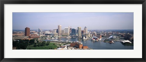 Framed Skyscrapers in a city, Baltimore, Maryland Print