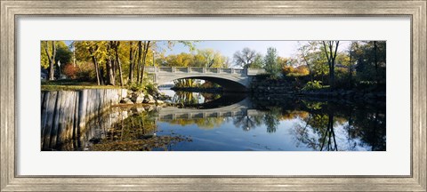 Framed Bridge across a river, Yahara River, Madison, Dane County, Wisconsin, USA Print