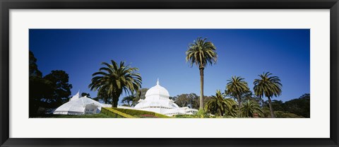 Framed Low angle view of a building in a formal garden, Conservatory of Flowers, Golden Gate Park, San Francisco, California, USA Print