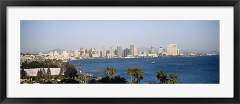 Framed City at the waterfront, San Diego, San Diego Bay, California Print