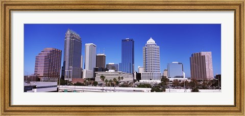 Framed Skyscrapers in a city, Tampa, Florida, USA Print