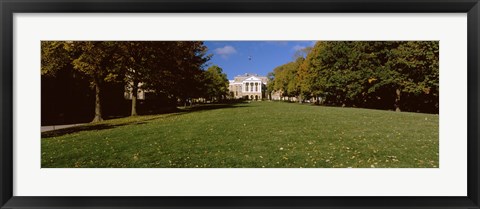 Framed Lawn in front of a building, Bascom Hall, Bascom Hill, University of Wisconsin, Madison, Dane County, Wisconsin, USA Print