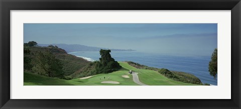 Framed Golf course at the coast, Torrey Pines Golf Course, San Diego, California, USA Print