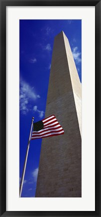 Framed Low angle view of an obelisk, Washington Monument, Washington DC Print