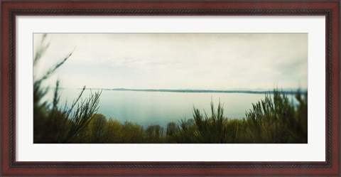 Framed Park along an inlet, Puget Sound, Discovery Park, Magnolia, Seattle, Washington State, USA Print