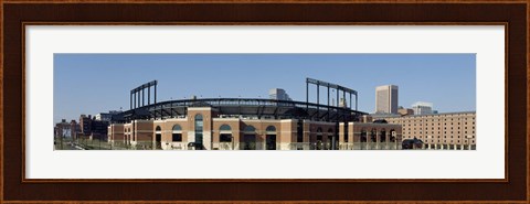 Framed Baseball park in a city, Oriole Park at Camden Yards, Baltimore, Maryland, USA Print