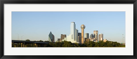 Framed Daytime View of the Dallas, Texas Skyline Print