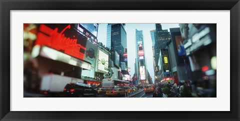 Framed Buildings lit up at dusk, Times Square, Manhattan, New York City, New York State, USA Print