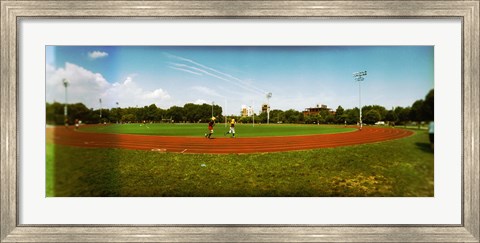 Framed People jogging in a public park, McCarren Park, Greenpoint, Brooklyn, New York City, New York State, USA Print