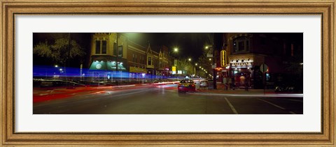 Framed Traffic on the road, Lincoln Park, Chicago, Illinois, USA Print