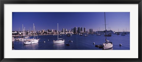 Framed Sailboats in the bay, San Diego, California, USA 2010 Print